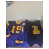 Vintage Iowa sweater & DHS jersey