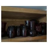 Red dishes