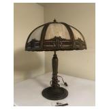 Slag glass lamp