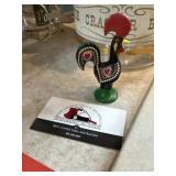 Hand painted small rooster