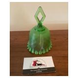 Green glass bell