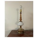 Milk glass lamp