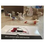 Vintage miniature geese and misc