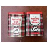 Two Kentucky Club Tins