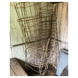 Tomato cages and plastic wrap