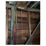 Block and tackle and two man buck saw