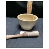 English ceramic mortar and pestle set