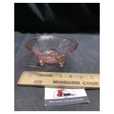 Pink depression, footed candy dish