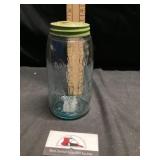 Blue Masons patent November 30, 1858 jar