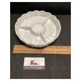 Milk, white divided tray
