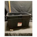 3 black totes no lids