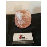 Himalayan salt, tea, light holder