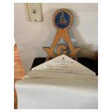 Mason Masonic clock and apron