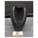 3 Necklace Chains all Marked 925