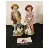 Homco farmer and wife figurines