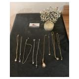 Misc jewelry and display rack