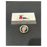 1940 Dutch Silver Cut out coin Pin