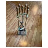 Brass fireplace tools