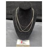 3 Necklace Chains Marked 925