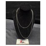 2 Necklace Chains Marked 925