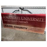 Metal Iowa State Outreach Cass County sign