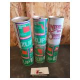 Vintage 7up cans