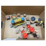 Vintage toys and train book