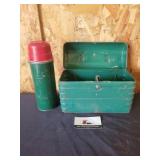 Vintage green lunchbox & thermos
