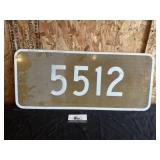 Metal 5512 street sign