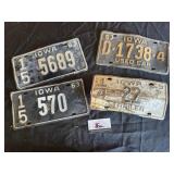 Vintage Iowa license plates