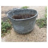 Galvanized bushel basket
