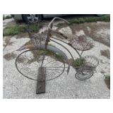 Bicycle yard art planter