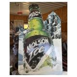 Metal Molson Ice sign