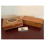 Two Wood Jewelry Boxes