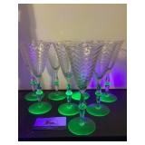Uranium glass stemware