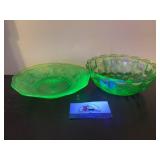 Uranium glass bowls