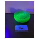 Uranium glass dessert plates