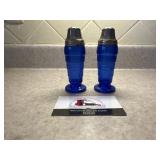 Cobalt blue salt and pepper shakers