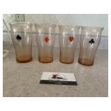 Playing card themed pink depression glasses