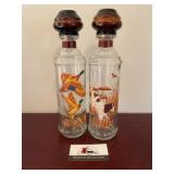 Two Wildlfie Decanters