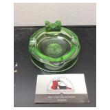 Uranium glass ashtray