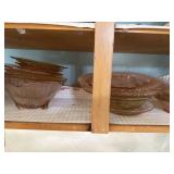 Pink depression glass