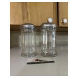 Vintage glass sugar dispensers