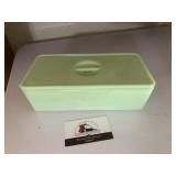 Jadeite refrigerator dish with lid