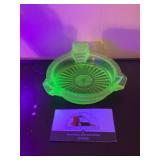 Uranium glass ashtray