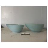 Fire King blue tear drop nesting bowls