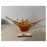 MCM hand blown centerpiece bowl