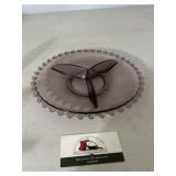 Amethyst candlewick divided dish