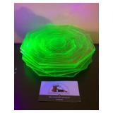 Uranium glass salad plates