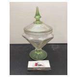 Glass pedestal candy dish